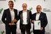 Management Board members Joachim Ley, Olaf Kanig and Wolfgang Mayer (from left to right) accept the Best Managed Companies Award in Frankfurt.