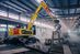 Emissionen reduzieren gilt auch für Baustellen: Der Elektrobagger MH24 von CAT – hier im Einsatz in Neuss – arbeitet effizient und besonders geräuscharm.