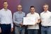 Oliver Pichler (CFO), Sascha Prock (Corporate Information Security Officer), Georg Bruckner (Head of Information Technology) und Johann Ebner (Director Digital Transformation) (von links nach rechts).