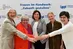 Bild von der Fachtagung der UnternehmerFrauen im Handwerk (UFH) auf der Internationalen Handwerksmesse (von links): UFH-Vorsitzende Heidi Kluth, Autorin und Coach Sabine Asgodom, Carola Greiner-Bezdeka (Vizepräsidentin der HWK für München und Oberbayern), Spitzenköchin und Buchautorin Cornelia Poletto und UFH-Pressesprecherin Margit Niedermeier.