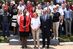 Minister of State Claudette Irere, Ministerpräsidentin Malu Dreyer und Hauptgeschäftsführer Ralf Hellrich beim Besuch der Projekte der Handwerkskammer Koblenz in der Schule St. Joseph’s in Kigali im Oktober 2022.