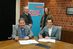 Freuen sich über die geschlossene Kooperation zwischen Handwerk und Junior Uni in Essen: Martin van Beek (Kreishandwerksmeister der KHW Essen; hinten links),  Anna Frohn (Geschäftsführerin Junior Uni Essen GmbH; hinten rechts), Wolfgang Dapprich (HGF KHW Essen, vorne links) und Bodo Kalvaram (Geschäftsführer Junior Uni Essen GmbH, vorne rechts).