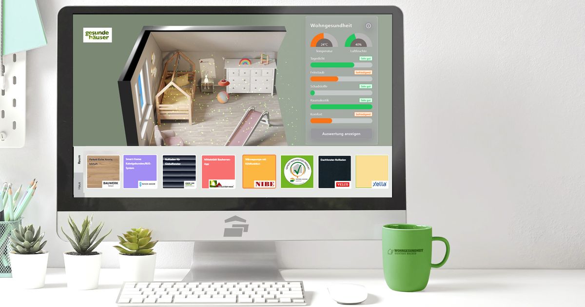 3D-Tool zeigt Einfluss der Materialwahl auf Raumluft