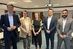 (v.l.): Hans-Ulrich Thalhofer (stv. Hauptgeschäftsführer Handwerkskammer des Saarlandes), Beraterin Barbara Ditzler, Organisatorin Melanie Keipert, Digitalisierungsberater Artur Hermann und Fachbereichsleiter Darius Nader beim vierten Handwerkerfrühstück der Handwerkskammer des Saarlandes.