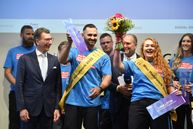 Strahlende Gesichter nach der Wahl zu Miss und Mister Handwerk 2022 im letzten Jahr.